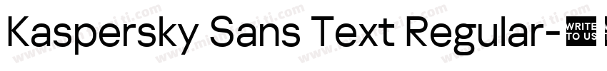 Kaspersky Sans Text Regular字体转换